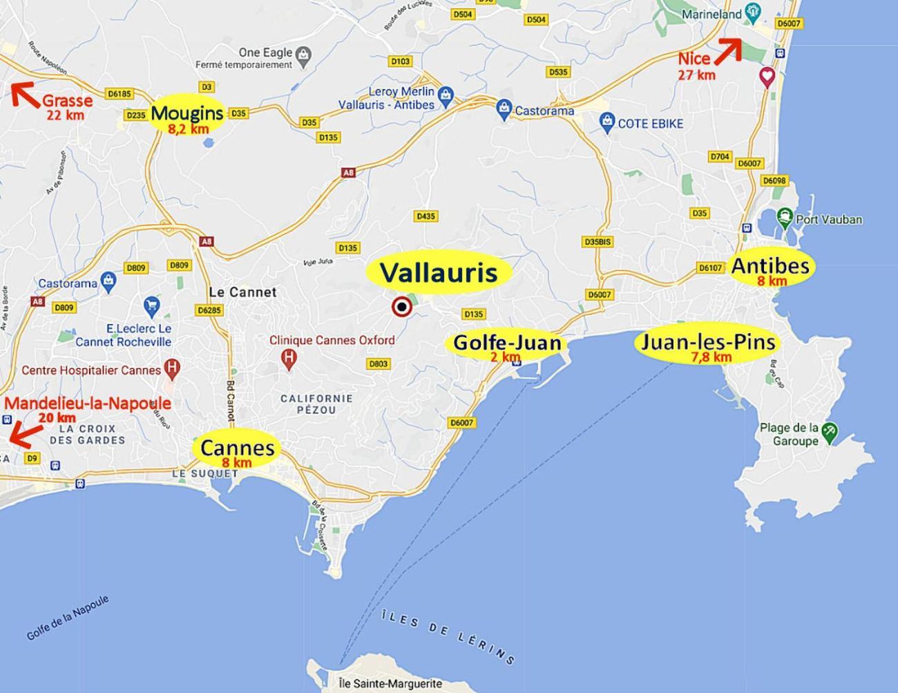 Appartamento Cosy, Wi-fi, Jardin & Parking, Jasmins Entre Cannes Et Antibes